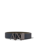 AX Logo Leather Belt